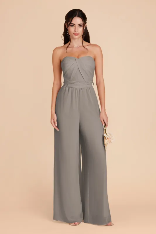 Gigi Convertible Jumpsuit - Silver sold by Birdy Grey