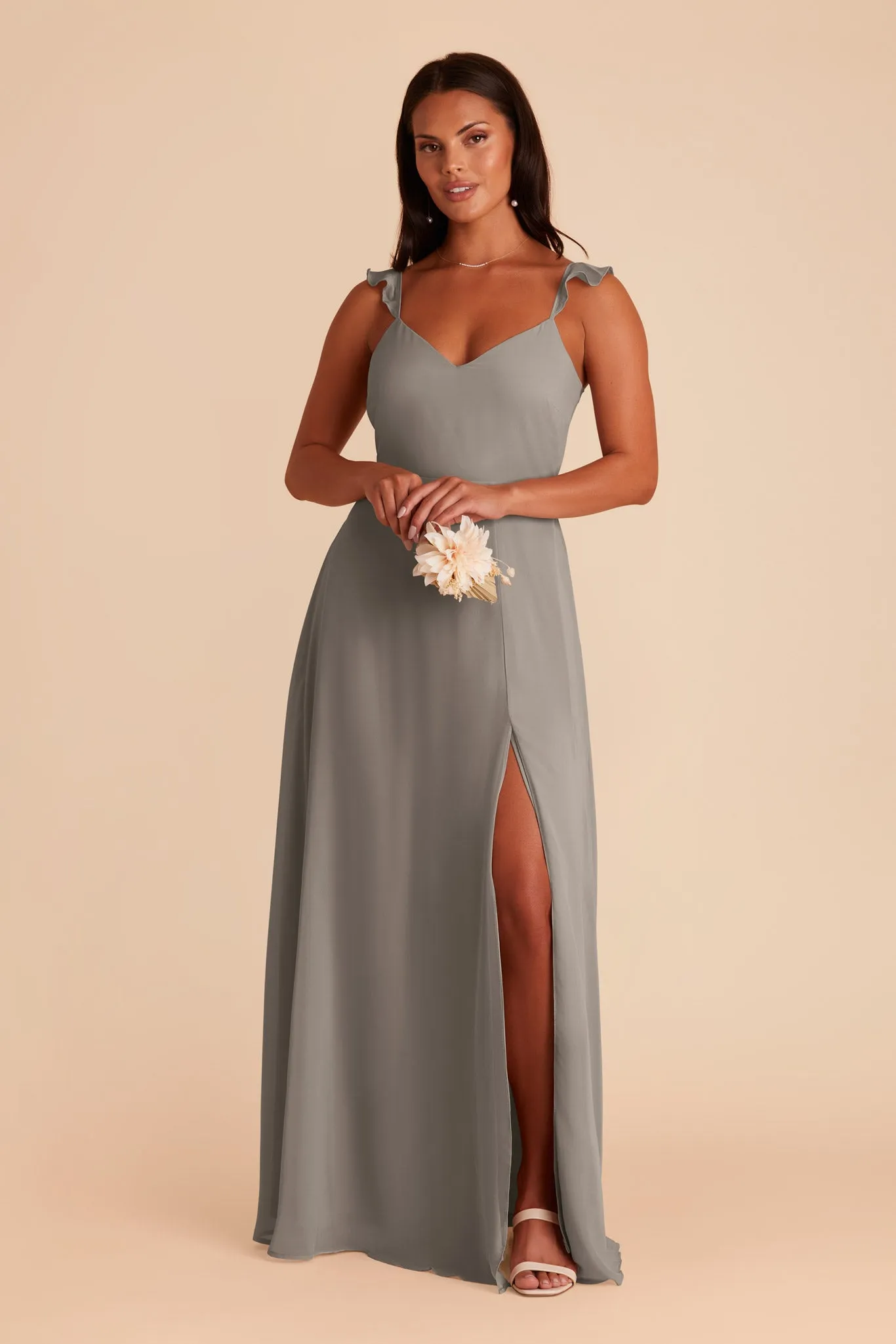 Doris Chiffon Dress - Silver sold by Birdy Grey product image thumbnail 4