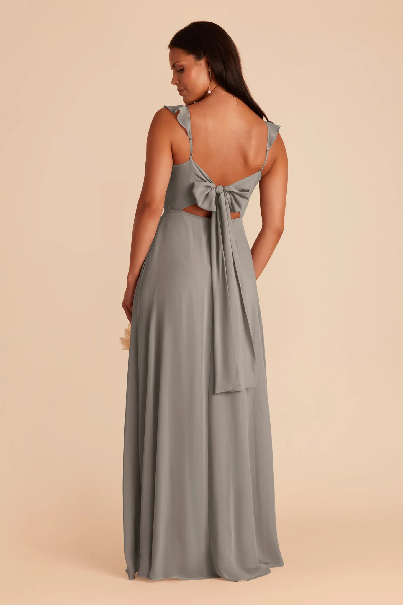 Doris Chiffon Dress - Silver sold by Birdy Grey product image thumbnail 5