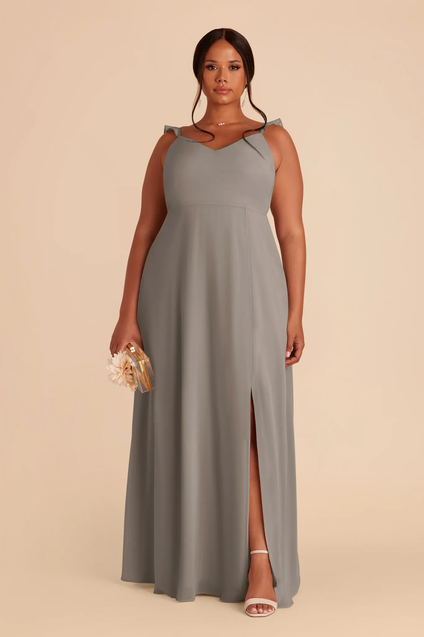 Doris Chiffon Dress - Silver sold by Birdy Grey product image thumbnail 2