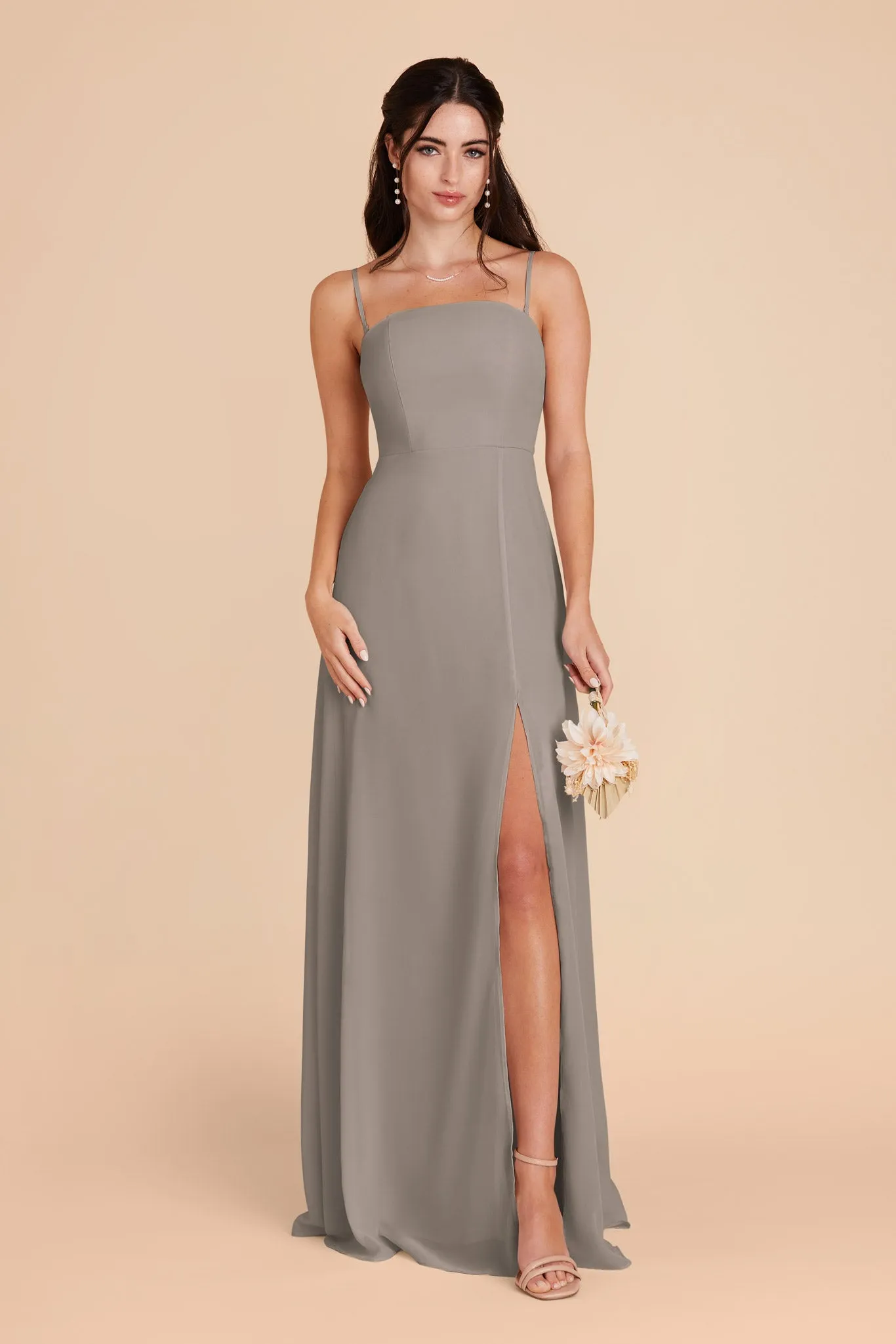 Chris Convertible Chiffon Dress - Silver sold by Birdy Grey