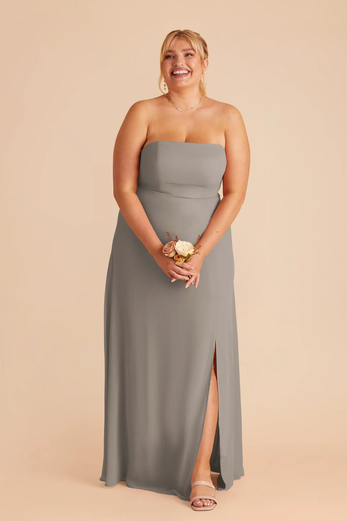 Chris Convertible Chiffon Dress - Silver sold by Birdy Grey product image thumbnail 2