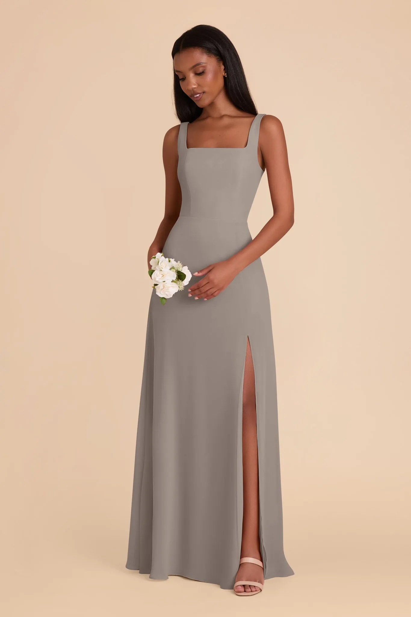 Alex Convertible Dress Chiffon - Silver sold by Birdy Grey product image thumbnail 4