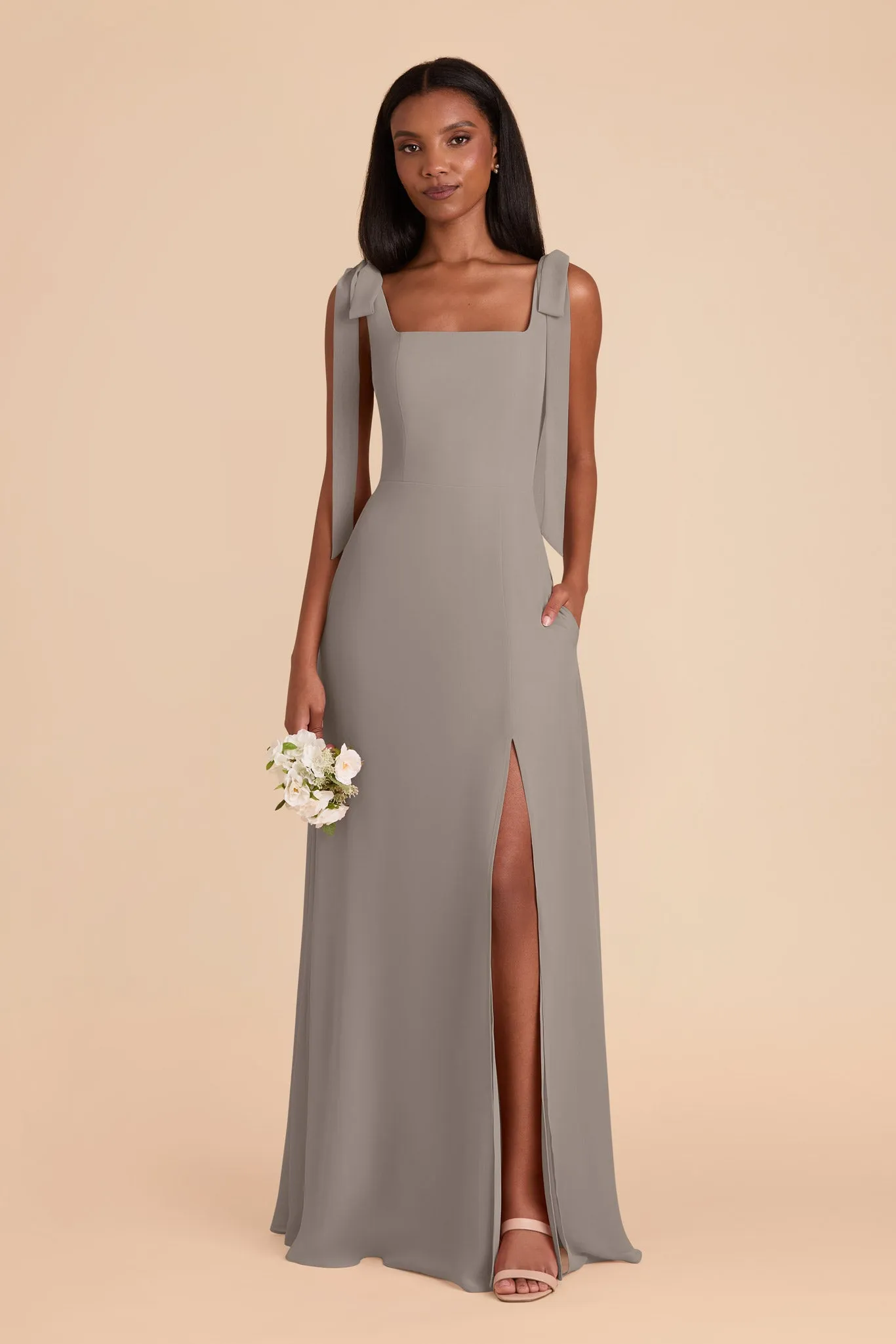 Alex Convertible Dress Chiffon - Silver sold by Birdy Grey