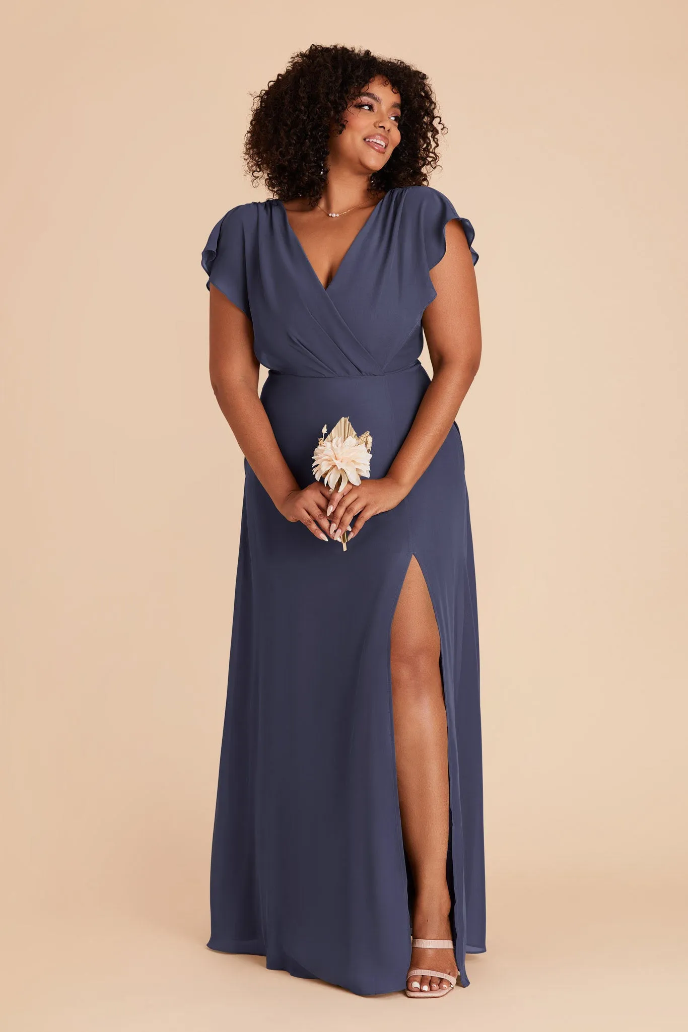 Violet Chiffon Dress - Dusk Blue sold by Birdy Grey product image thumbnail 2