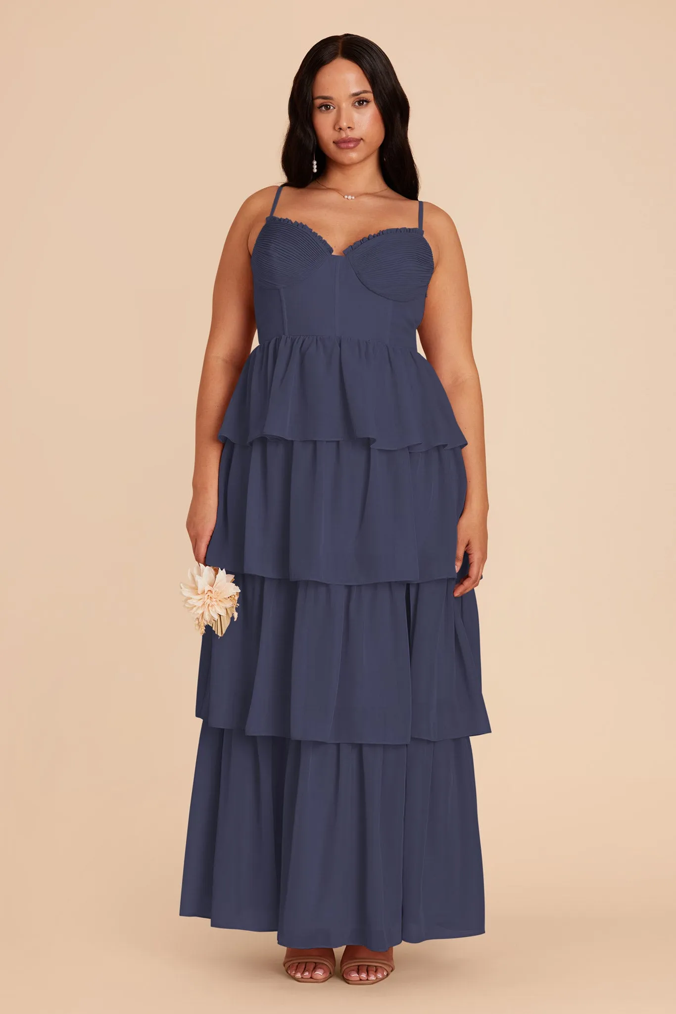 Lola Chiffon Dress - Dusk Blue sold by Birdy Grey product image thumbnail 2