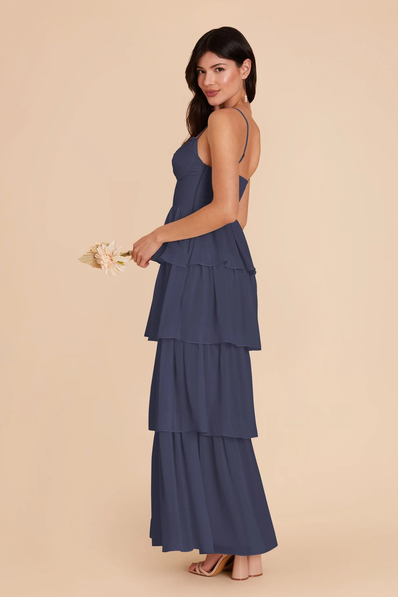 Lola Chiffon Dress - Dusk Blue sold by Birdy Grey product image thumbnail 5