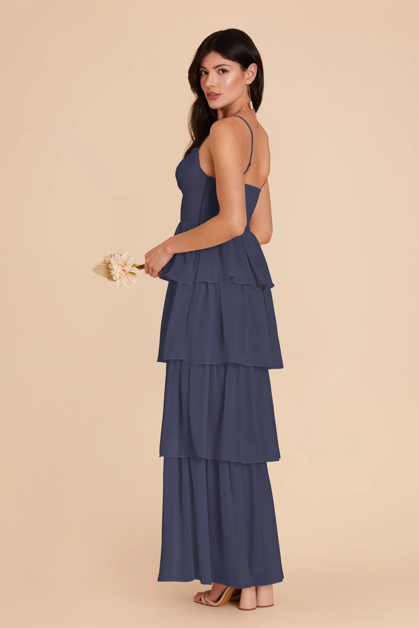 Lola Chiffon Dress - Dusk Blue sold by Birdy Grey product image thumbnail 4