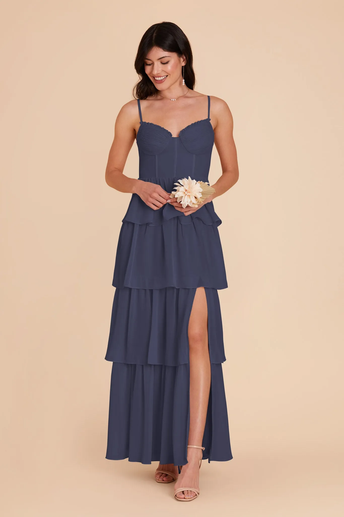 Lola Chiffon Dress - Dusk Blue sold by Birdy Grey product image thumbnail 3