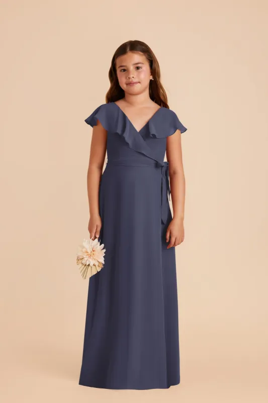 Jax Junior Chiffon Dress - Dusk Blue sold by Birdy Grey