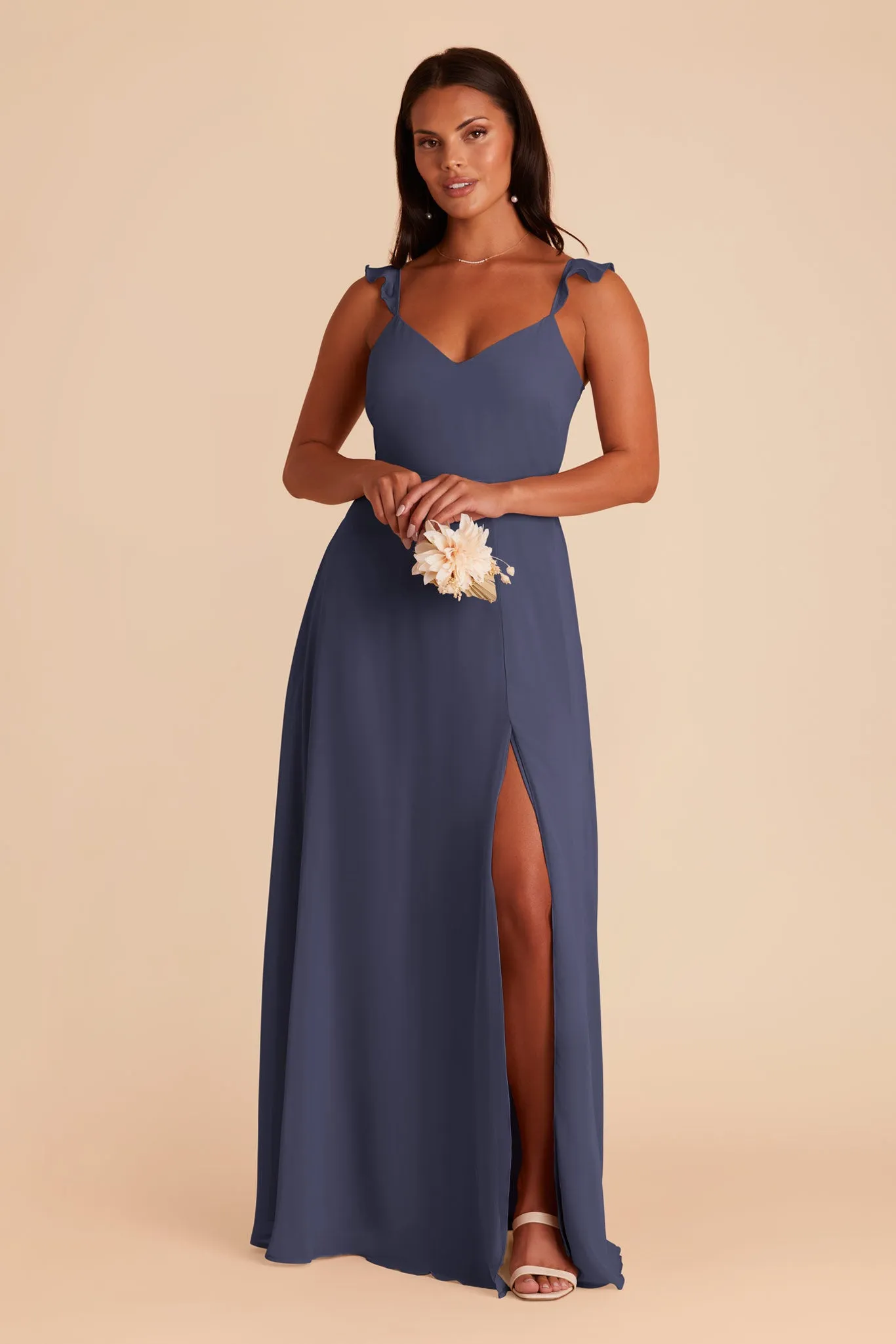 Doris Chiffon Dress - Dusk Blue sold by Birdy Grey product image thumbnail 4