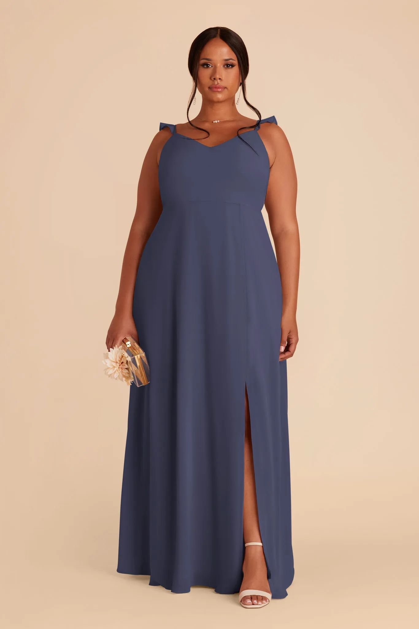 Doris Chiffon Dress - Dusk Blue sold by Birdy Grey product image thumbnail 2