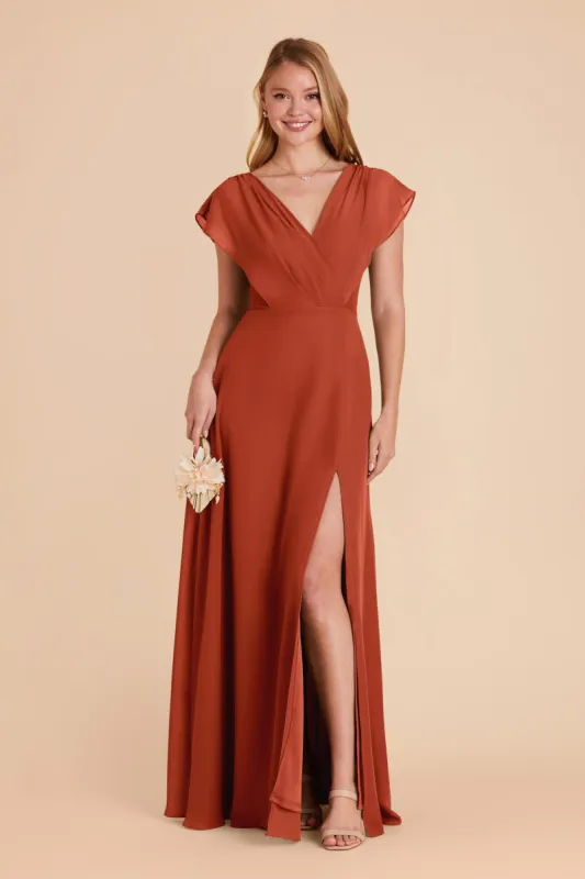 Violet Chiffon Dress - Auburn sold by Birdy Grey