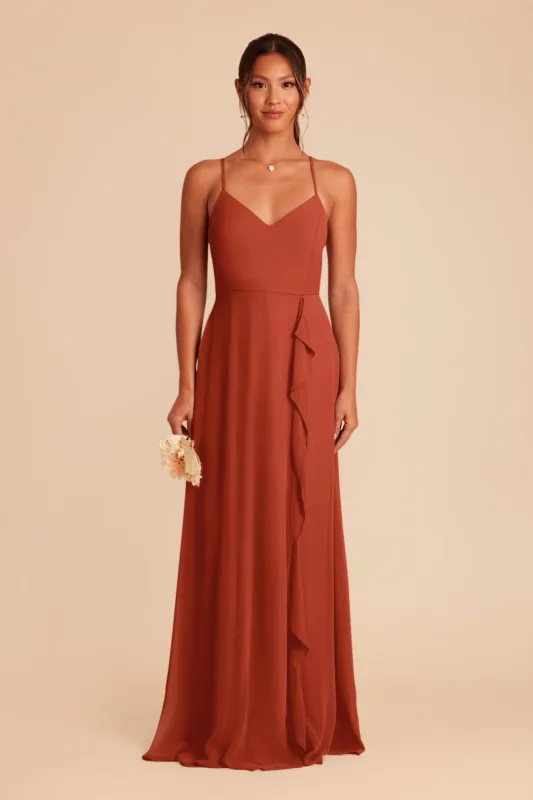 Theresa Chiffon Dress - Auburn sold by Birdy Grey