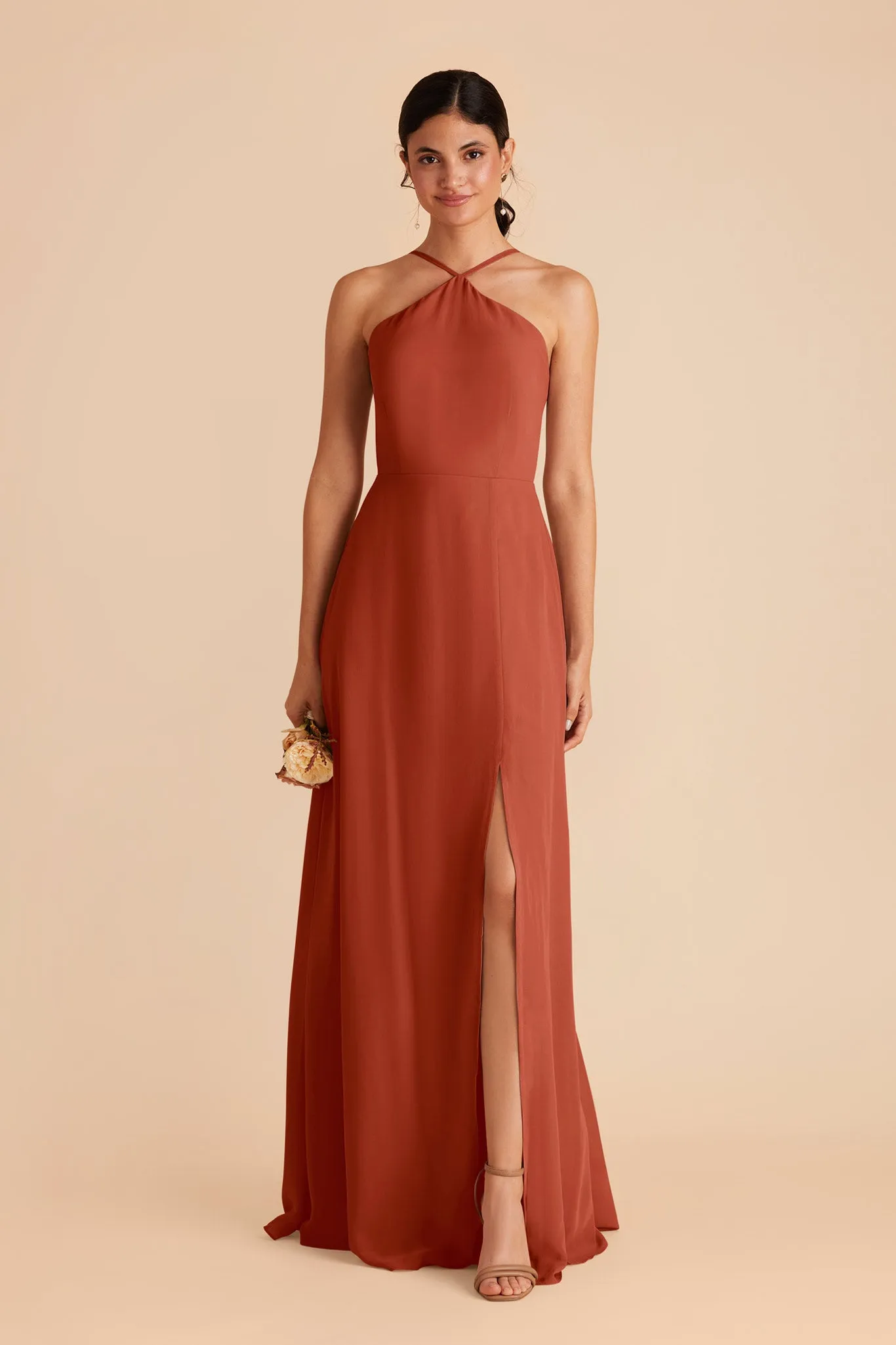 Juliet Chiffon Dress - Auburn sold by Birdy Grey