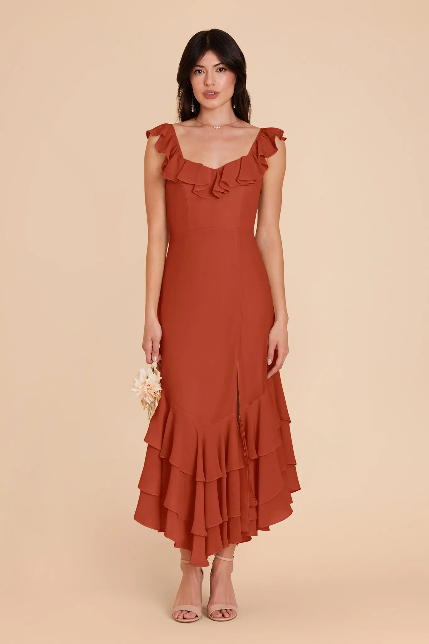 Ginny Chiffon Dress - Auburn sold by Birdy Grey product image thumbnail 3