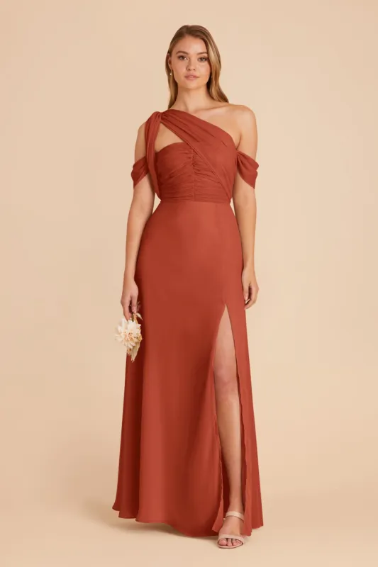 Cara Chiffon Dress - Auburn sold by Birdy Grey