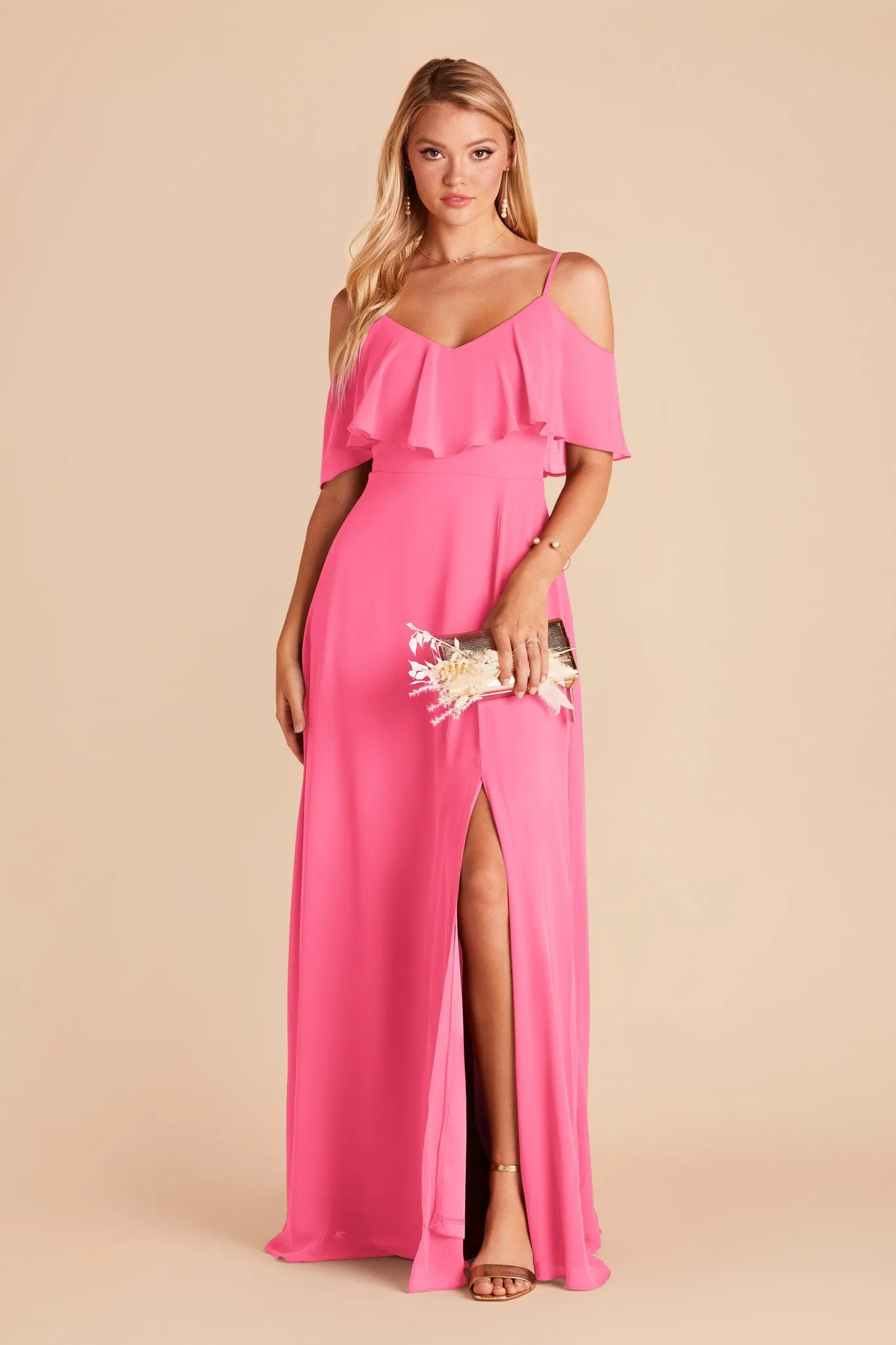 Jane Convertible Dress With Slit - Bon Bon Pink sold by Birdy Grey
