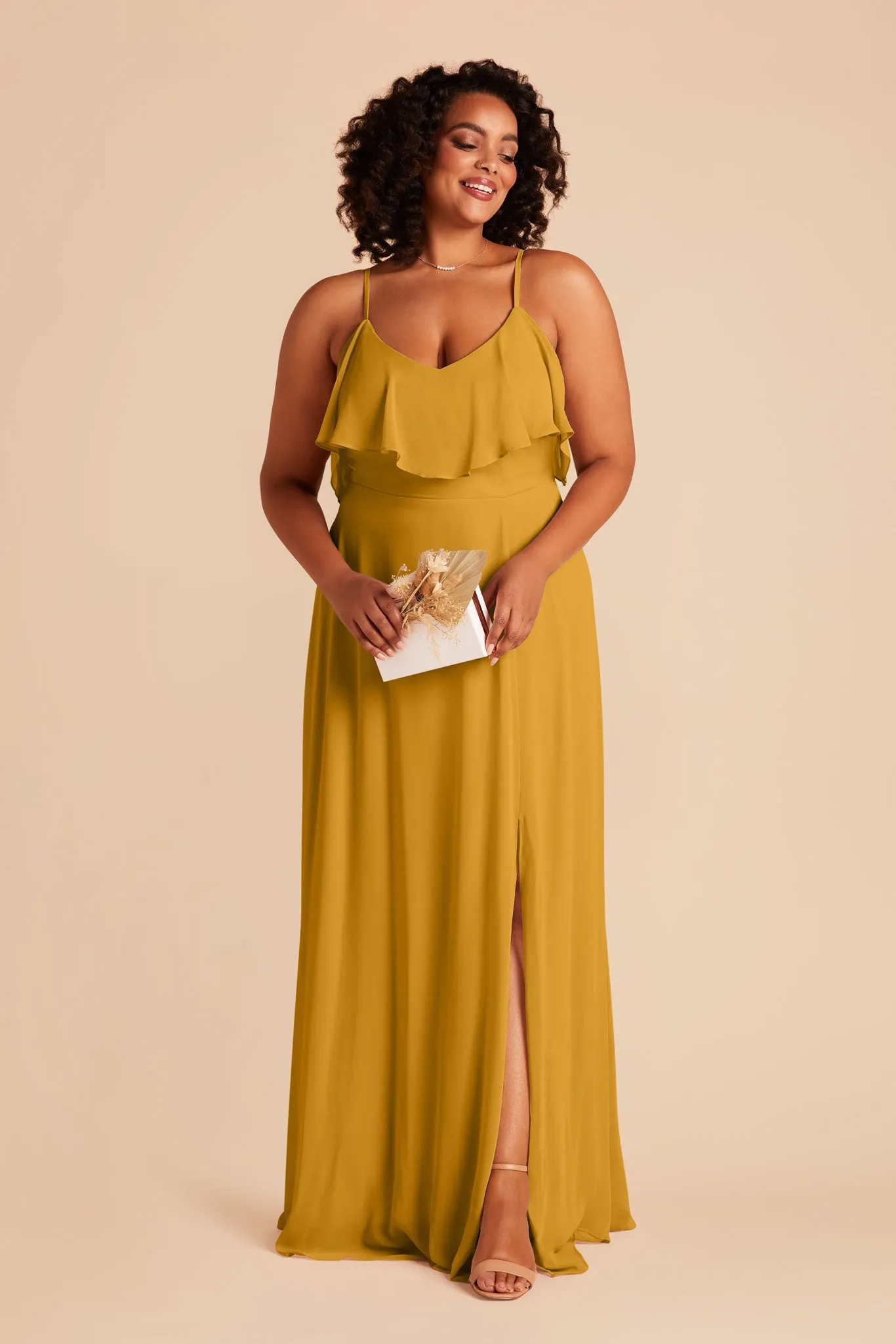 Jane Convertible Dress With Slit - Marigold sold by Birdy Grey product image thumbnail 3