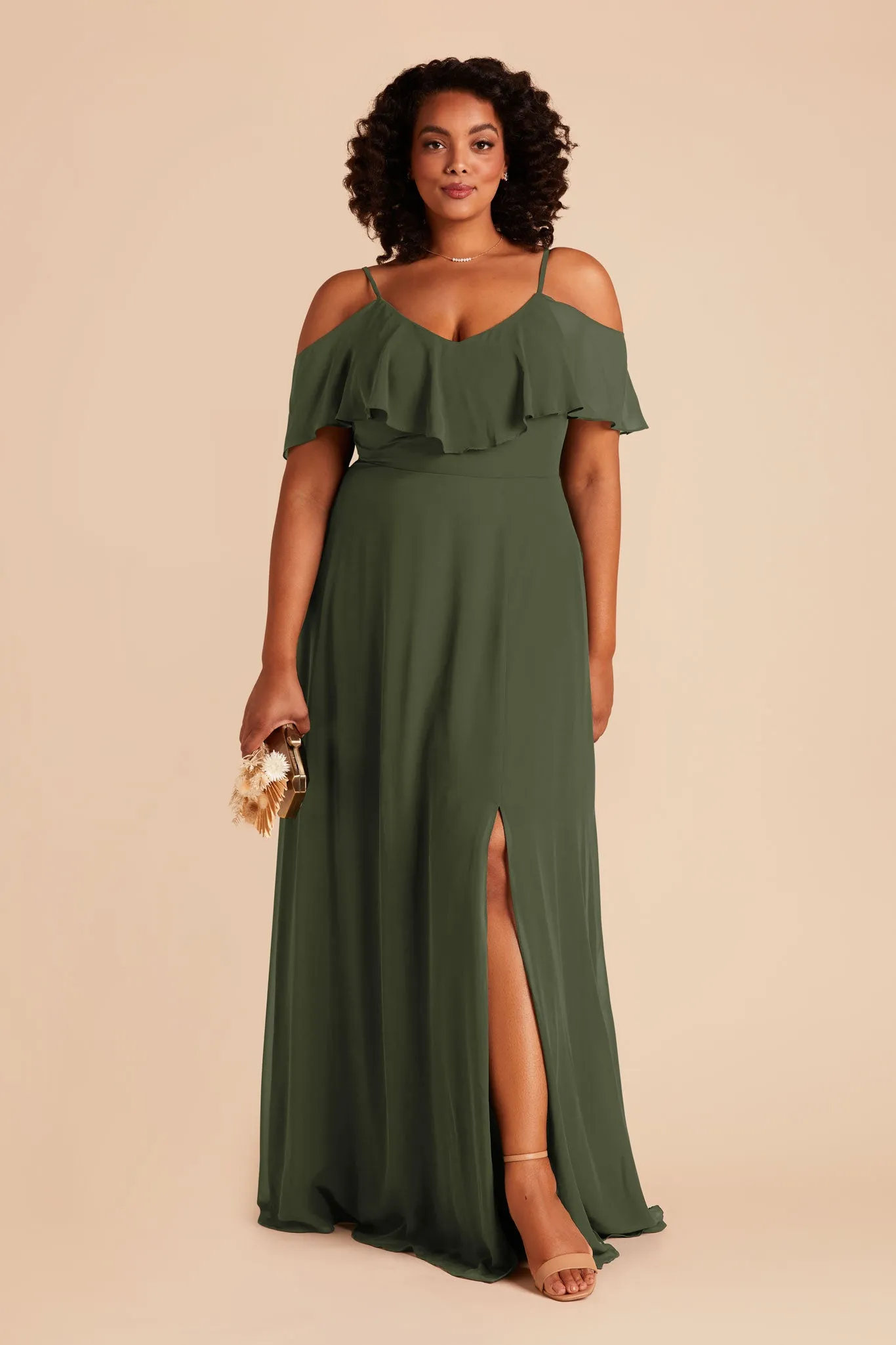 Jane Convertible Dress With Slit - Olive sold by Birdy Grey product image thumbnail 5