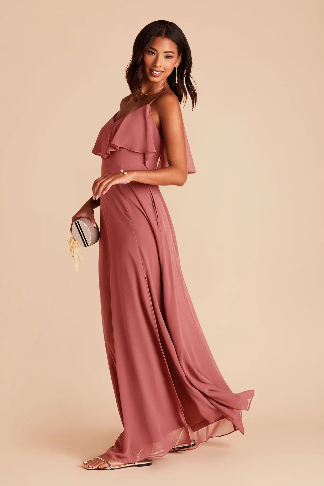 Jane Convertible Dress With Slit - Mulberry sold by Birdy Grey product image thumbnail 3