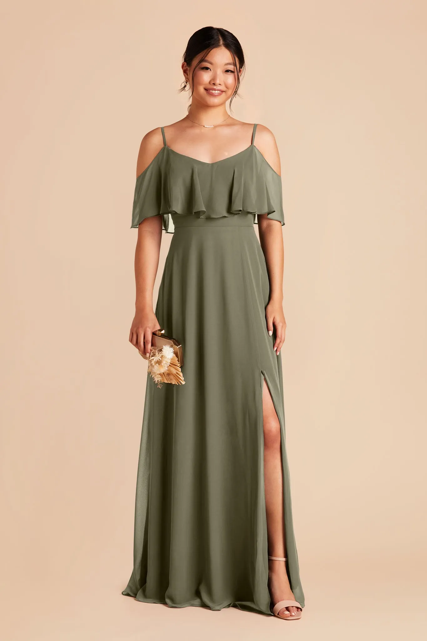 Jane Convertible Dress With Slit - Moss Green sold by Birdy Grey