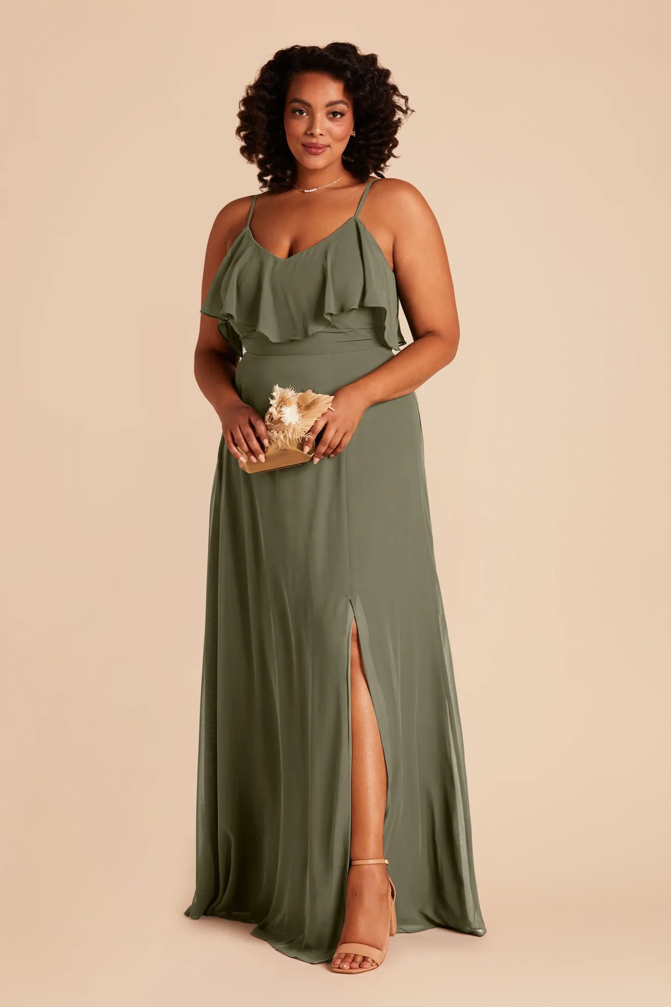 Jane Convertible Dress With Slit - Moss Green sold by Birdy Grey product image thumbnail 2