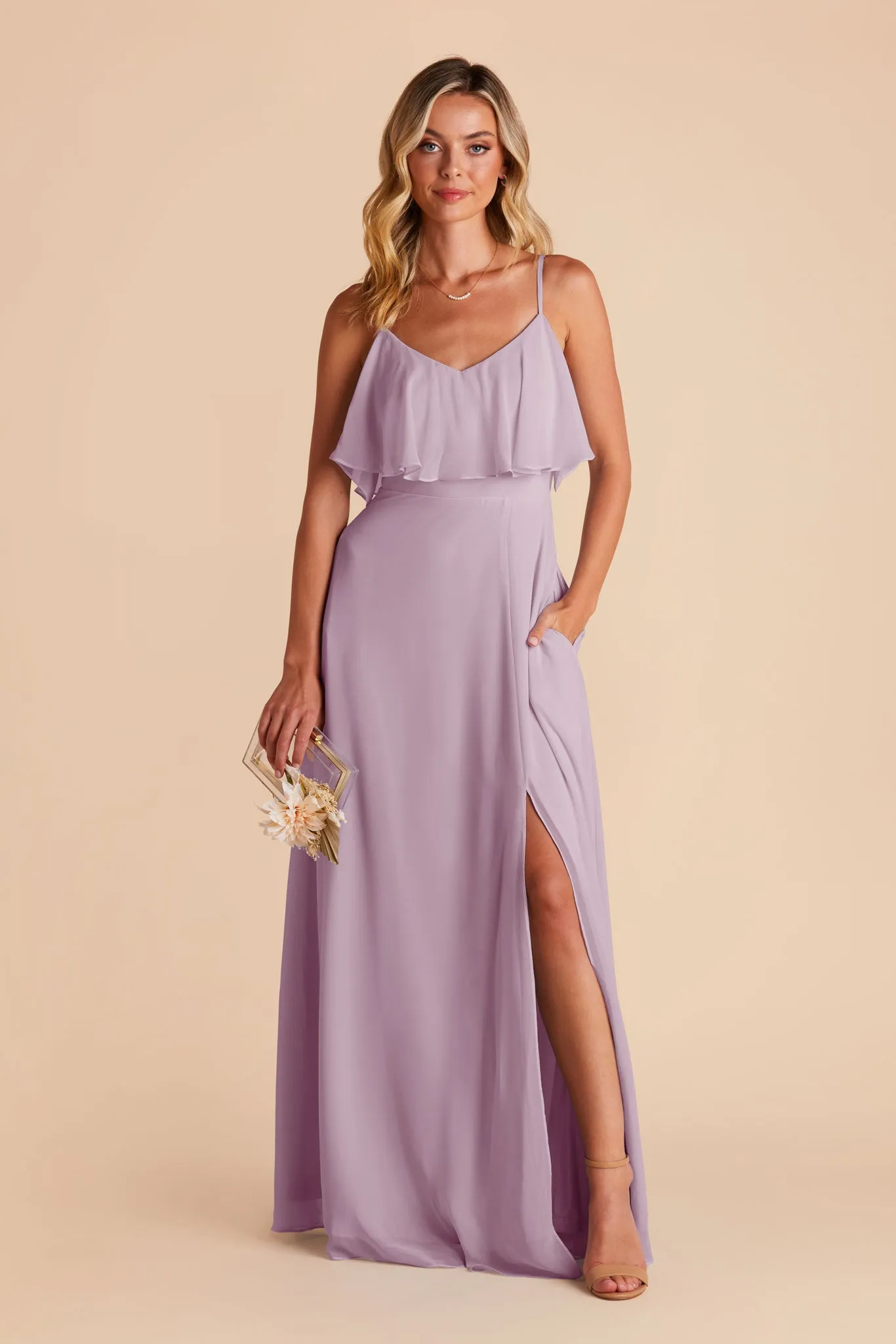 Jane Convertible Dress With Slit - Lavender sold by Birdy Grey product image thumbnail 4
