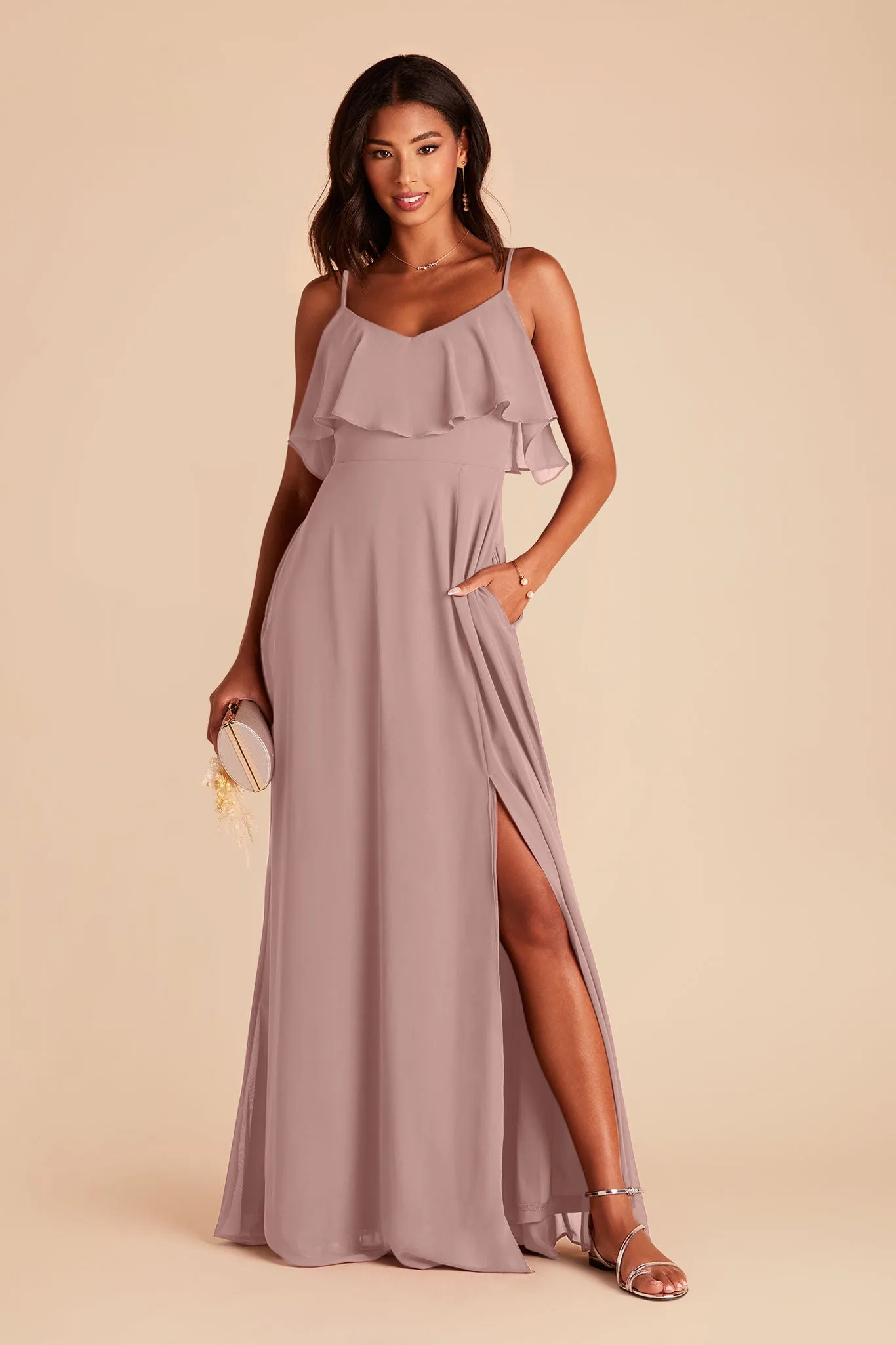 Jane Convertible Dress With Slit - English Rose sold by Birdy Grey product image thumbnail 2