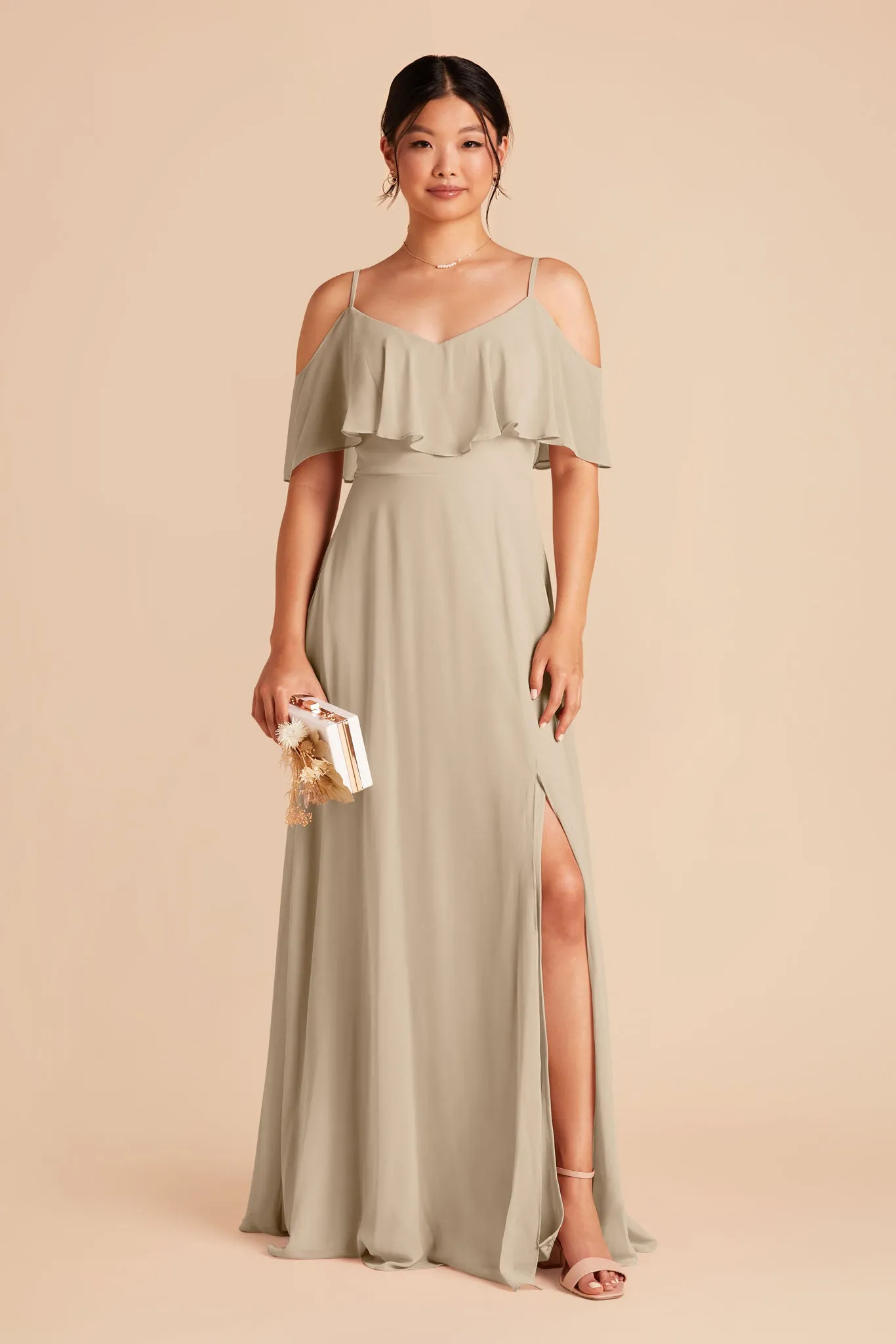 Jane Convertible Dress With Slit - Almond sold by Birdy Grey product image thumbnail 3