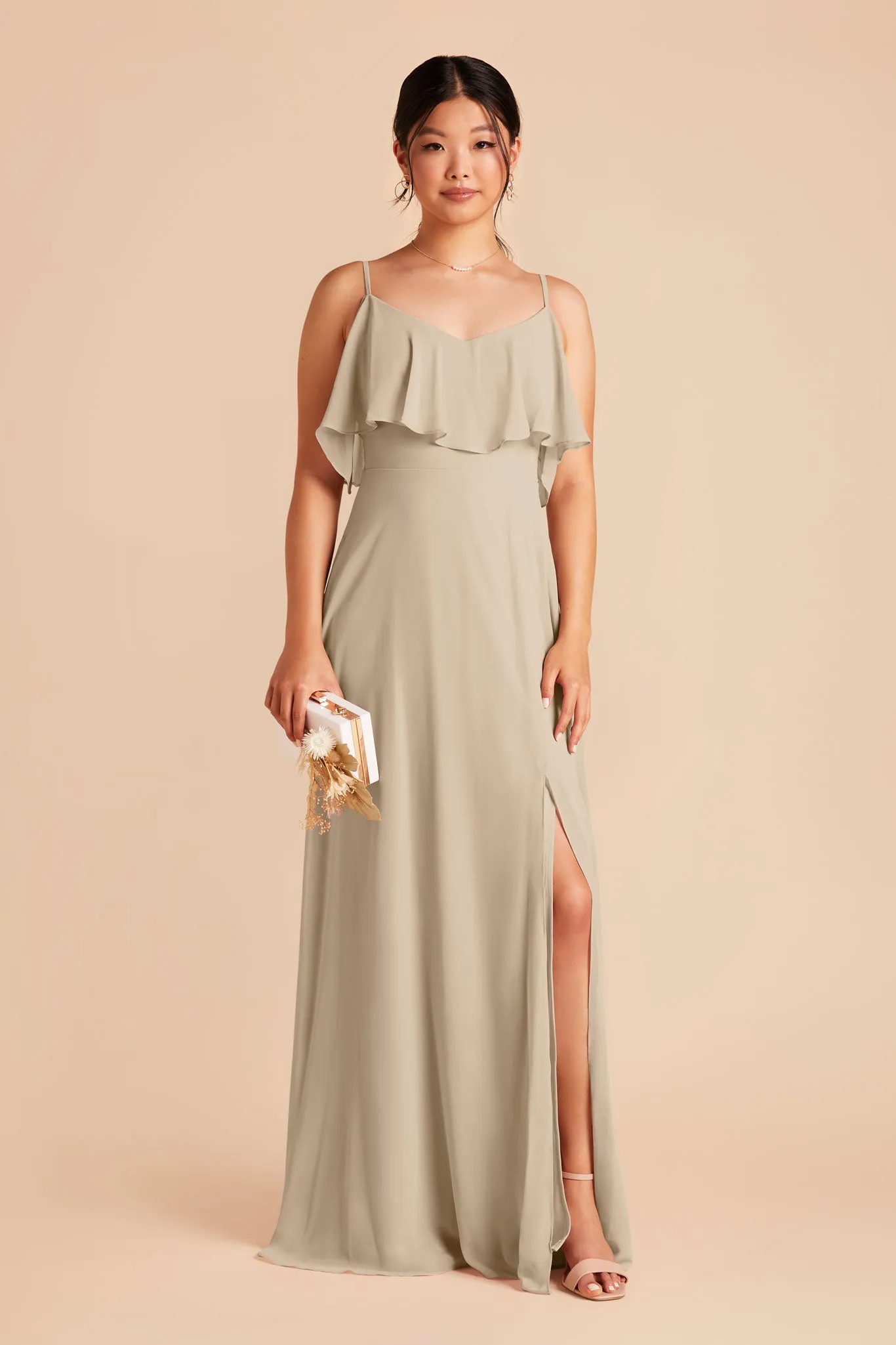 Jane Convertible Dress With Slit - Almond sold by Birdy Grey product image thumbnail 2