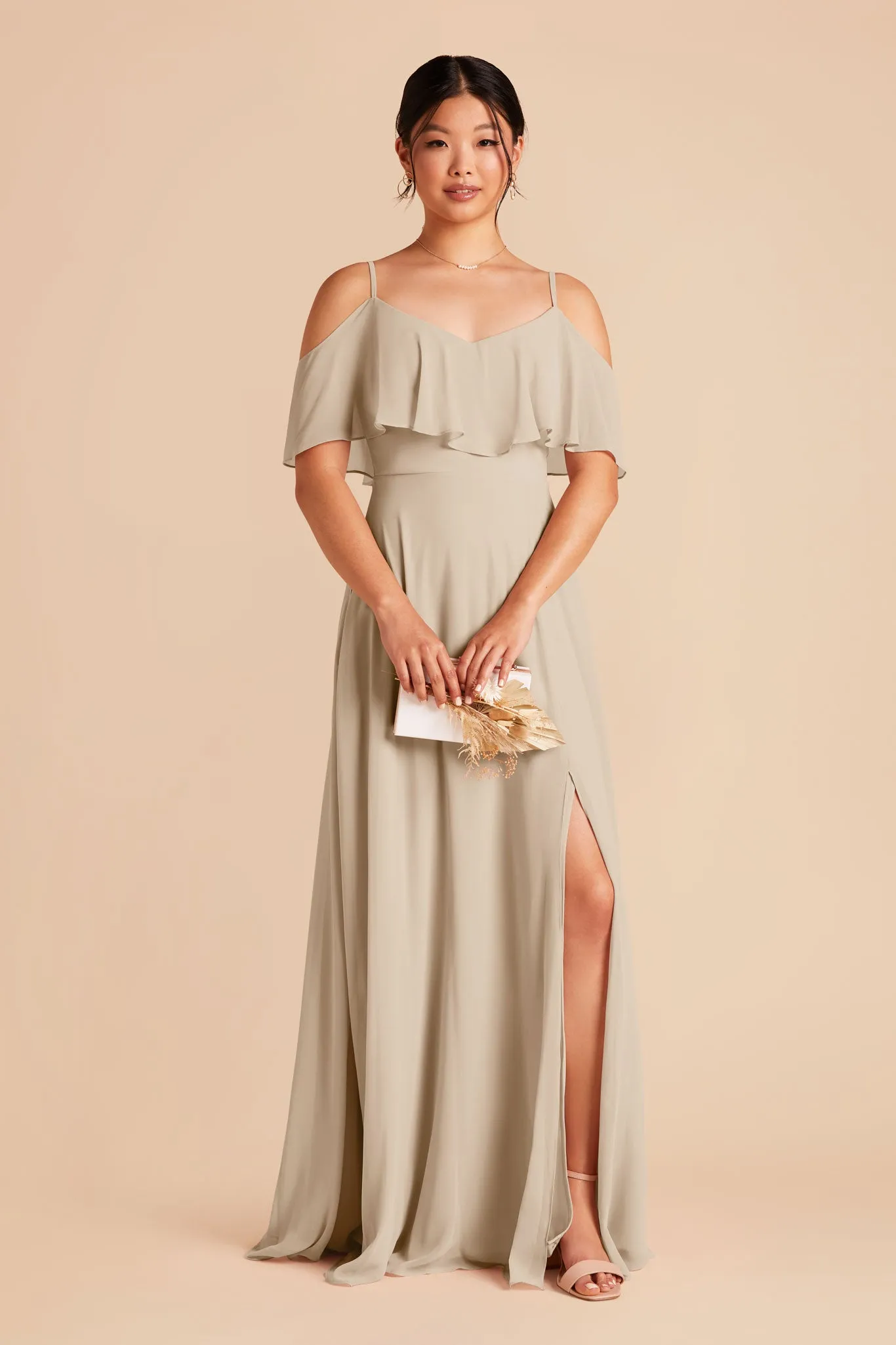 Jane Convertible Dress With Slit - Almond sold by Birdy Grey product image thumbnail 4