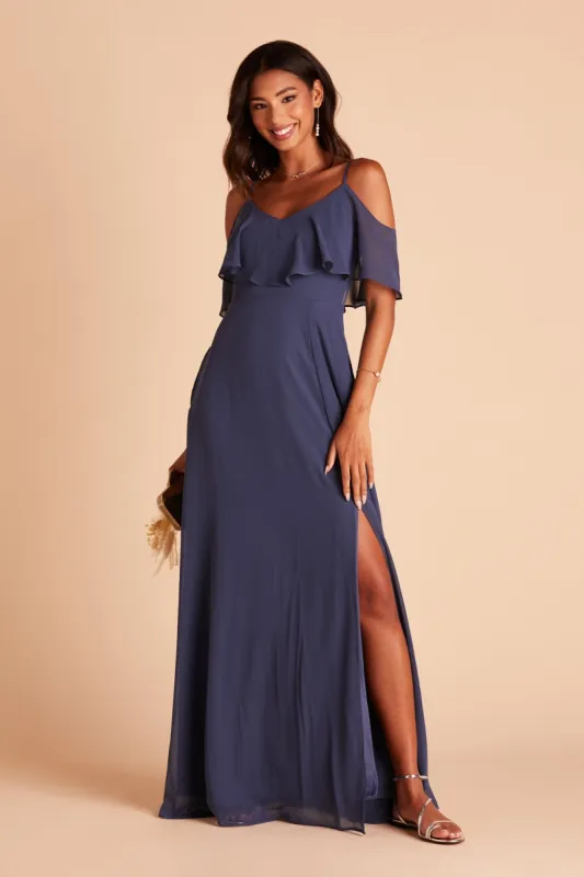 Jane Convertible Dress With Slit - Slate Blue sold by Birdy Grey