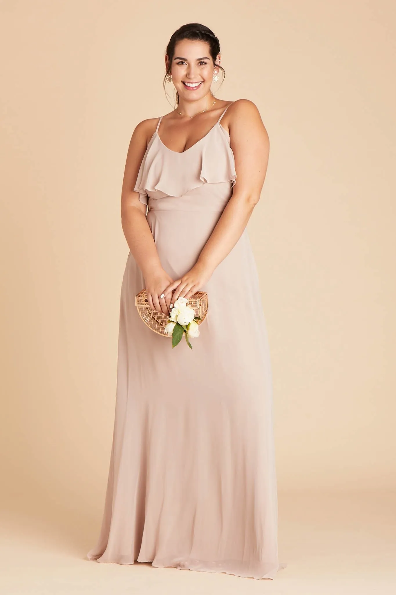 Jane Convertible Dress With Slit - Taupe sold by Birdy Grey product image thumbnail 2