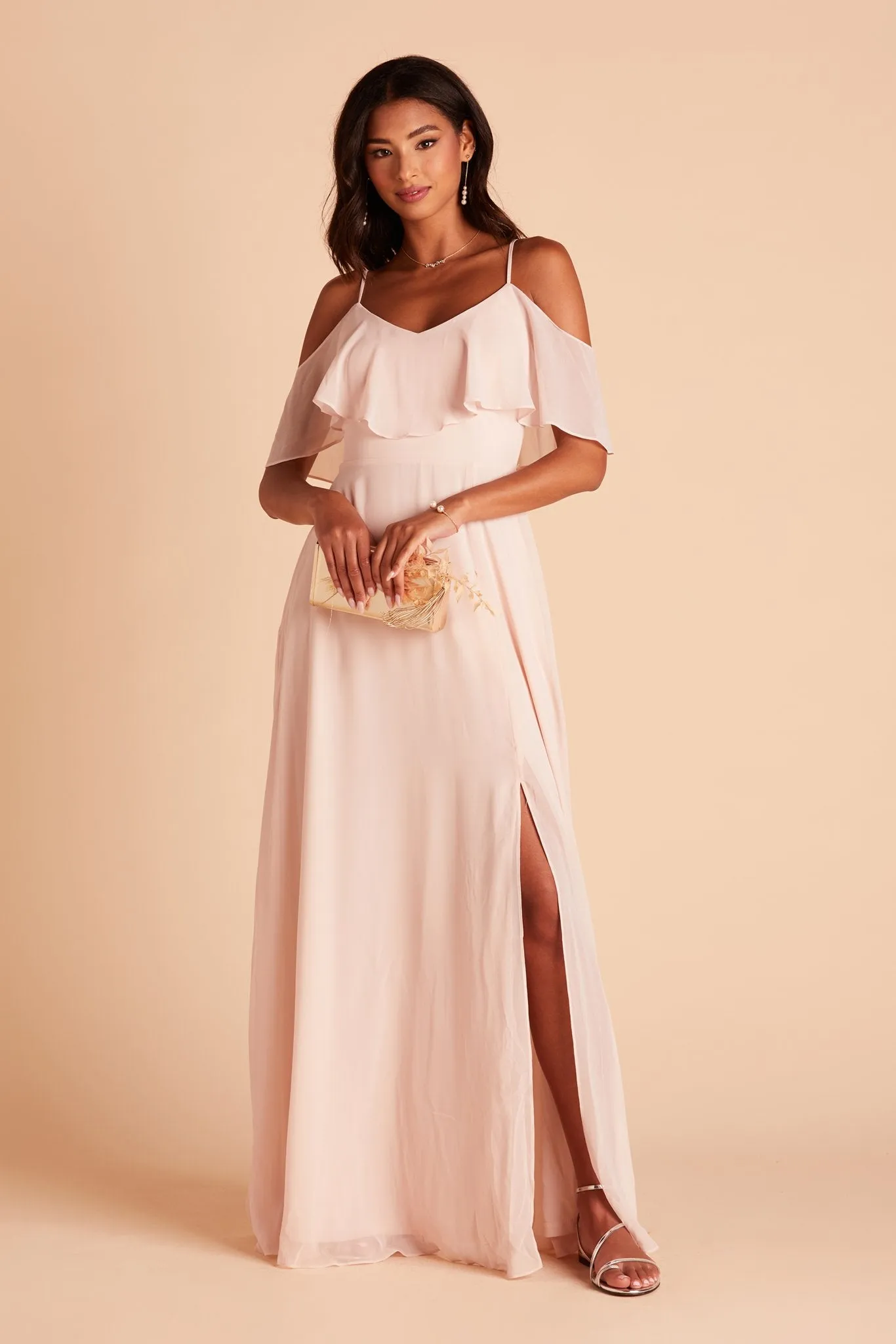 Jane Convertible Dress With Slit - Pale Blush sold by Birdy Grey product image thumbnail 4