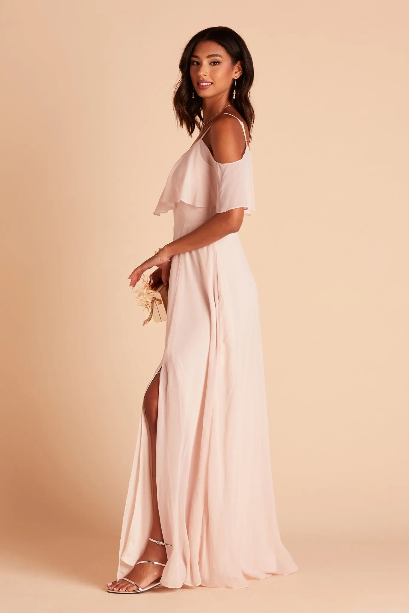 Jane Convertible Dress With Slit - Pale Blush sold by Birdy Grey product image thumbnail 5