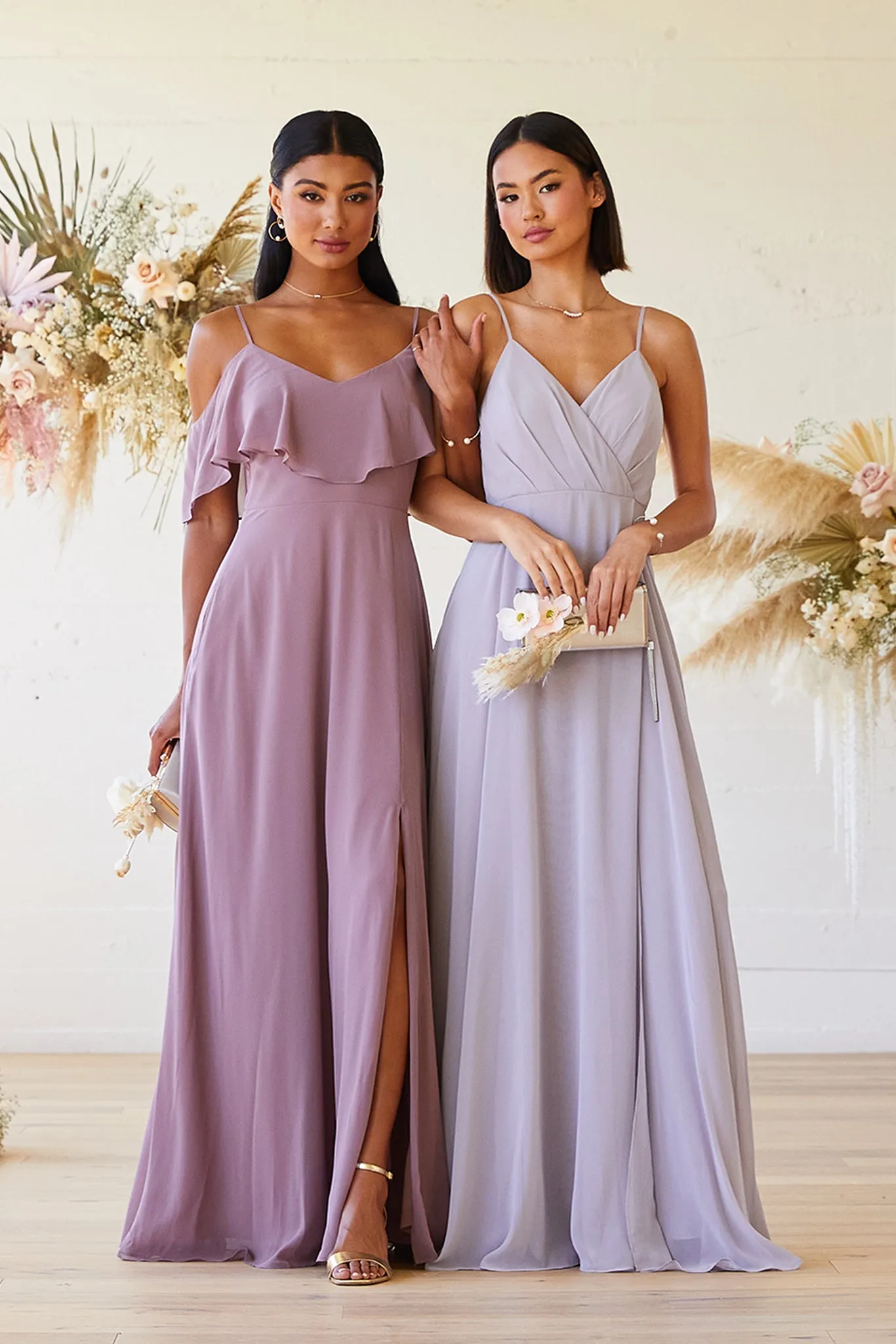 Jane Convertible Dress With Slit - Dark Mauve sold by Birdy Grey product image thumbnail 3