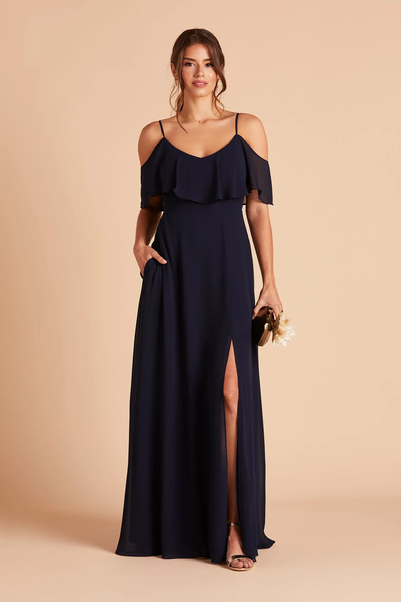 Jane Convertible Dress With Slit - Navy sold by Birdy Grey product image thumbnail 5