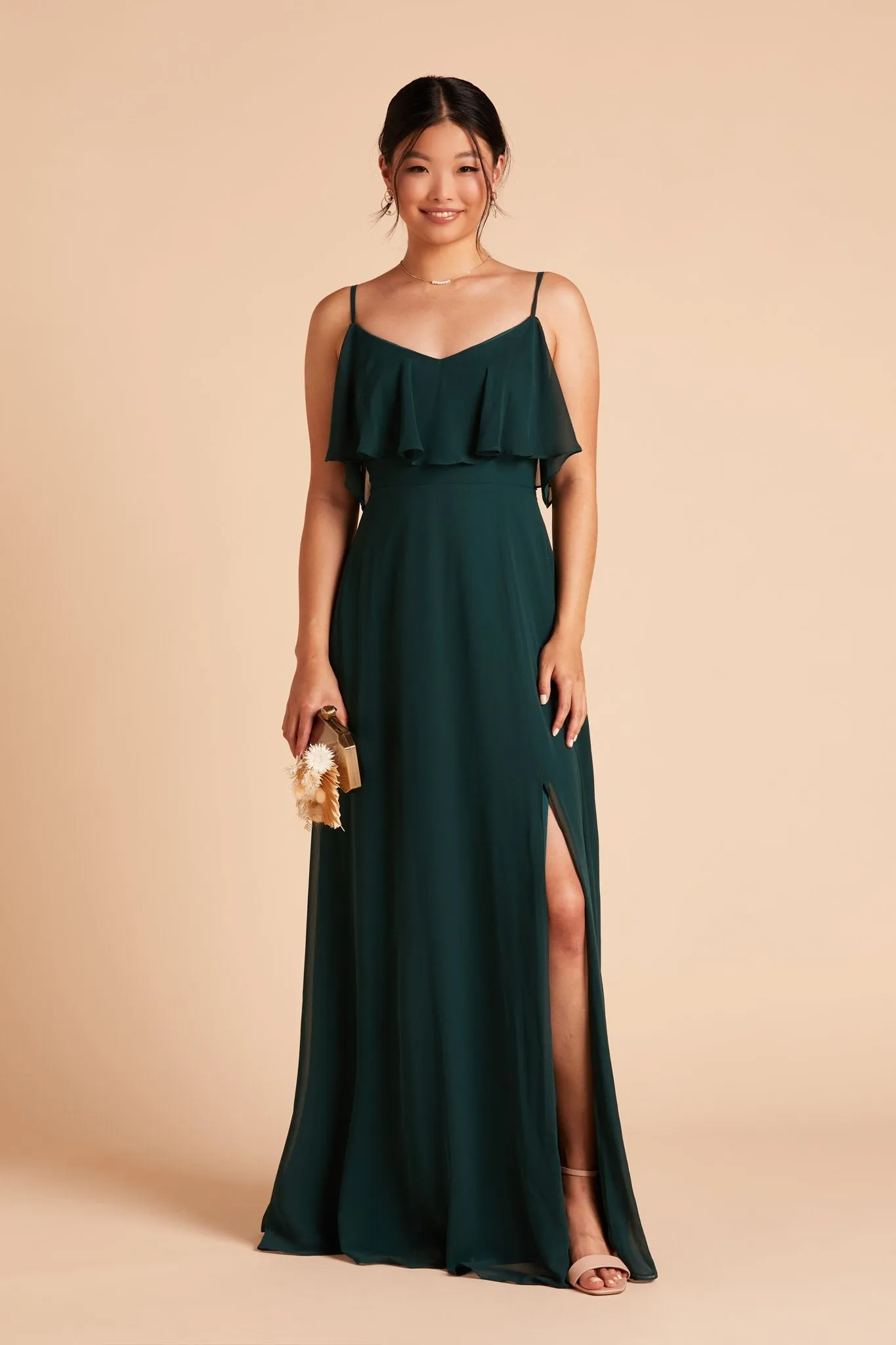 Jane Convertible Dress With Slit - Emerald sold by Birdy Grey