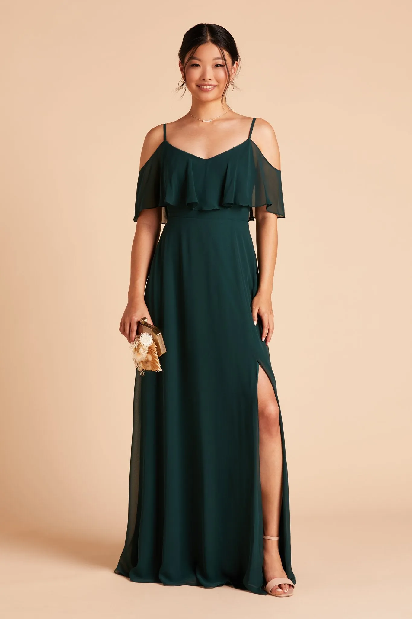 Jane Convertible Dress With Slit - Emerald sold by Birdy Grey product image thumbnail 3