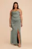 Carrie Matte Satin Dress - Sea Glass sold by Birdy Grey