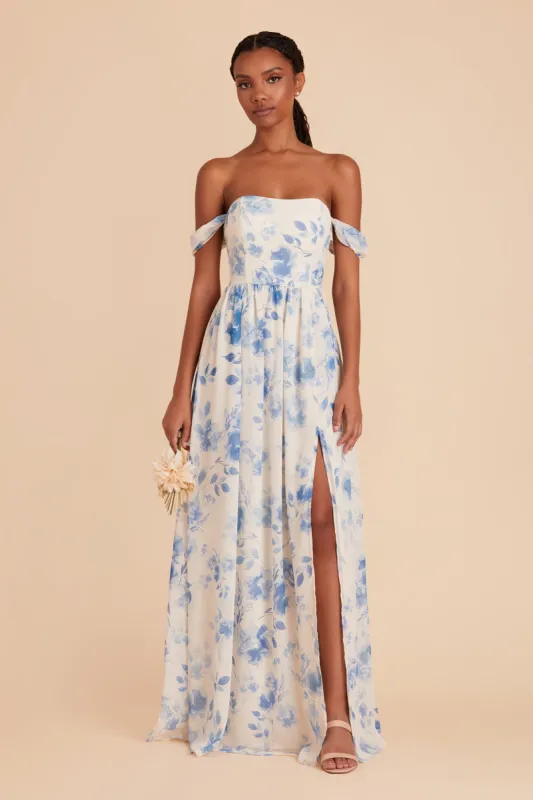 August Convertible Dress - Blue Rococo Floral sold by Birdy Grey