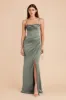 Carrie Matte Satin Dress - Sea Glass sold by Birdy Grey