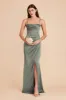 Carrie Matte Satin Dress - Sea Glass sold by Birdy Grey