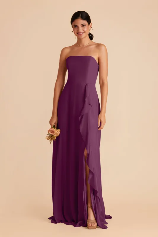 Winnie Convertible Chiffon Dress - Fig sold by Birdy Grey