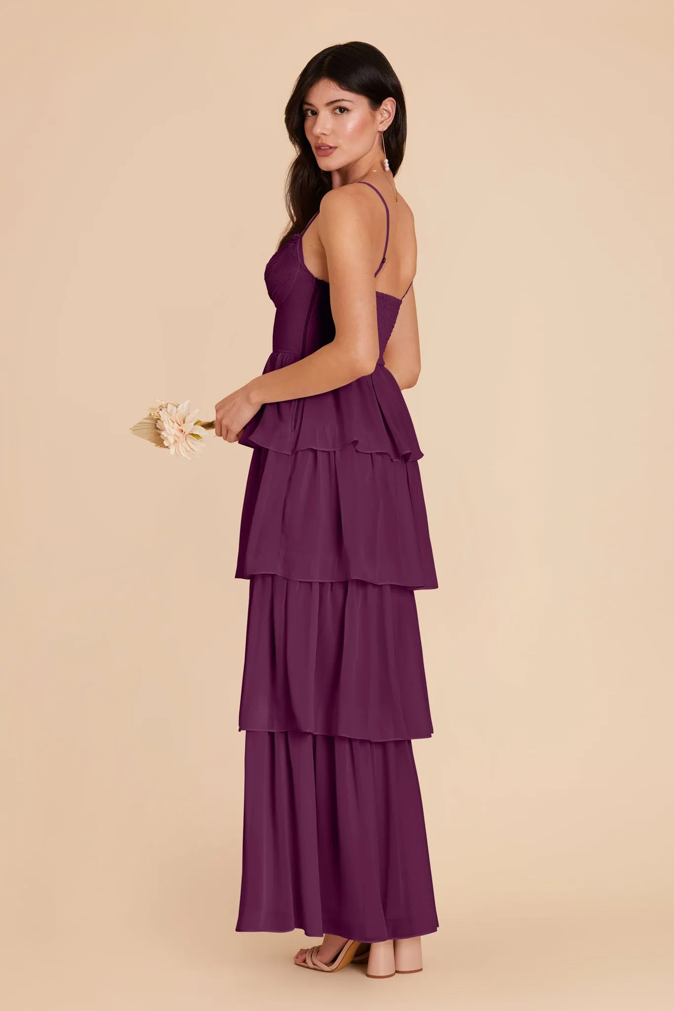 Lola Chiffon Dress - Fig sold by Birdy Grey product image thumbnail 5