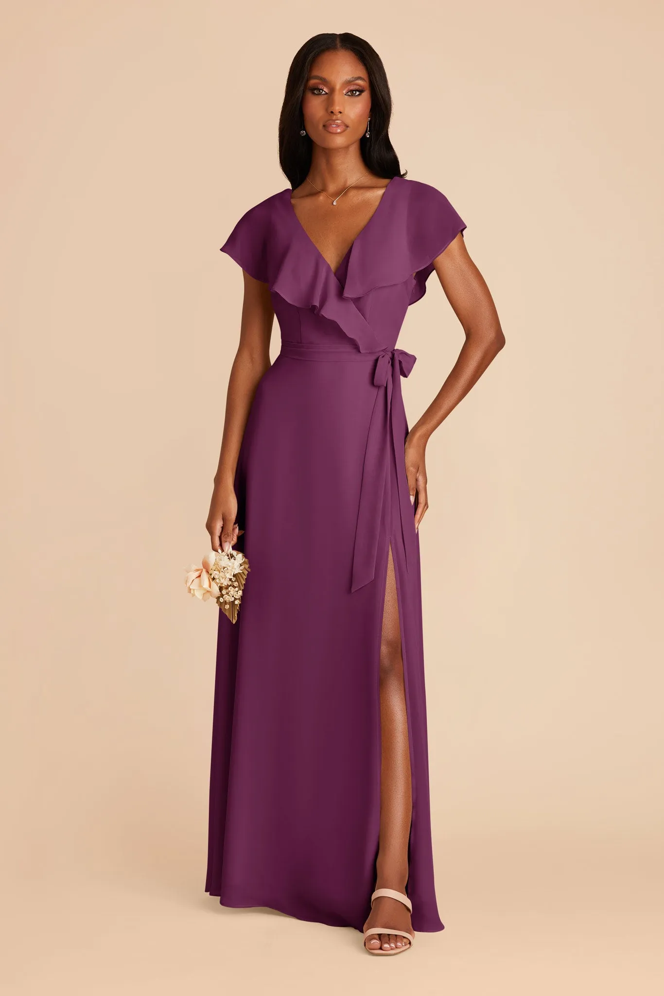 Jackson Chiffon Dress - Fig sold by Birdy Grey product image thumbnail 3