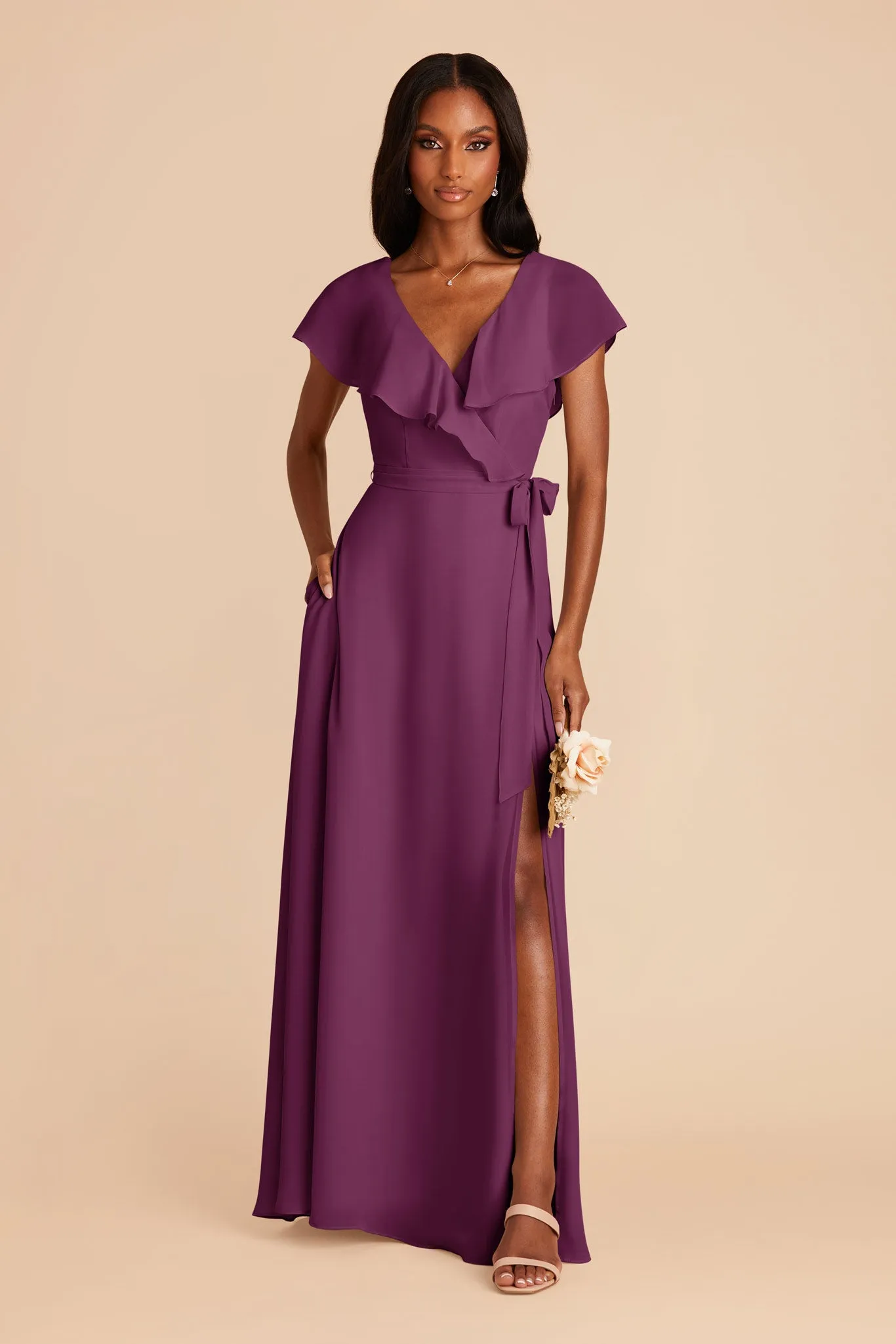 Jackson Chiffon Dress - Fig sold by Birdy Grey product image thumbnail 4