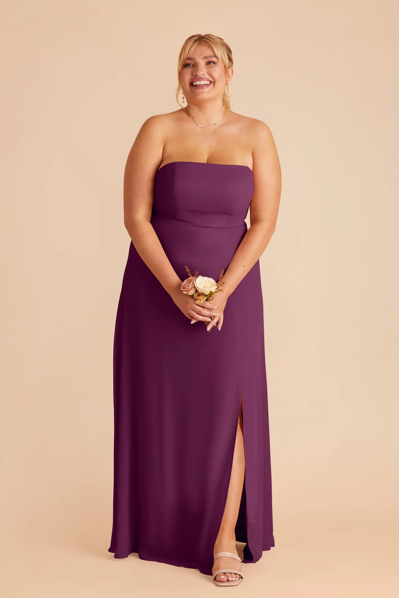 Chris Convertible Chiffon Dress - Fig sold by Birdy Grey product image thumbnail 2