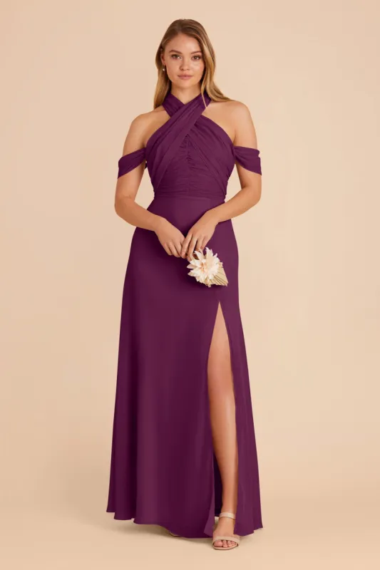 Cara Chiffon Dress - Fig sold by Birdy Grey